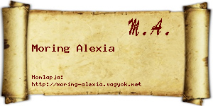 Moring Alexia névjegykártya